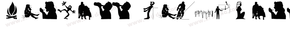 Fitness Silhouettes字体转换